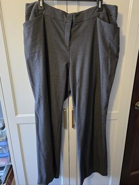Worthington Gray Women's Dress Pants - Tailored Straight Leg Size 18W